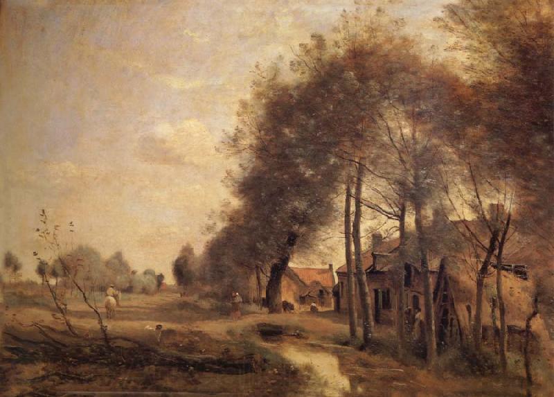 Corot Camille The road of Without-him-Noble Germany oil painting art